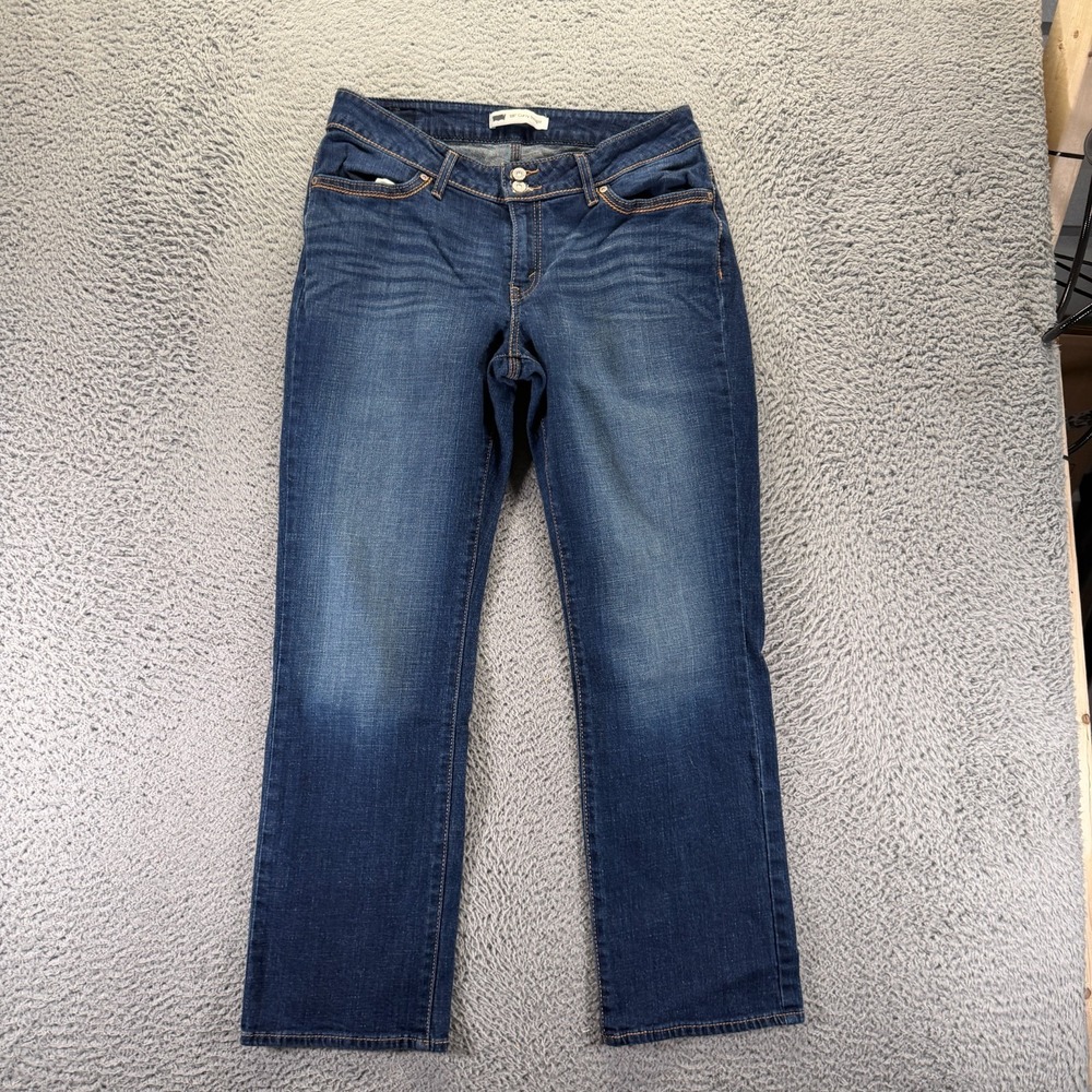 Levi's 529 Jeans Womens 14 Blue Cotton Denim Straight Curvy Workwear Stretch